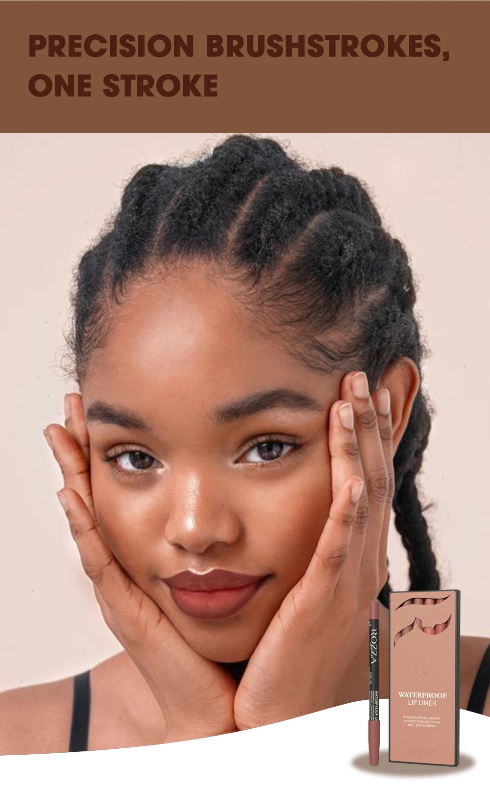 Waterproof Lip Liner Pencil Set, Weightless Precise Liner with Super Soft Blendable Texture Matte Soft