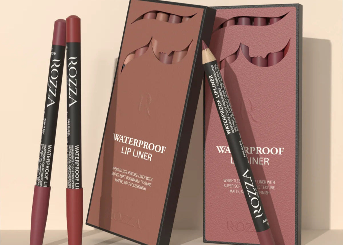 Waterproof Lip Liner Pencil Set, Weightless Precise Liner with Super Soft Blendable Texture Matte Soft